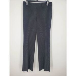 Tahari Women's Black Pinstripe Wide Leg‎ Career Work Pant Trousers Size 4